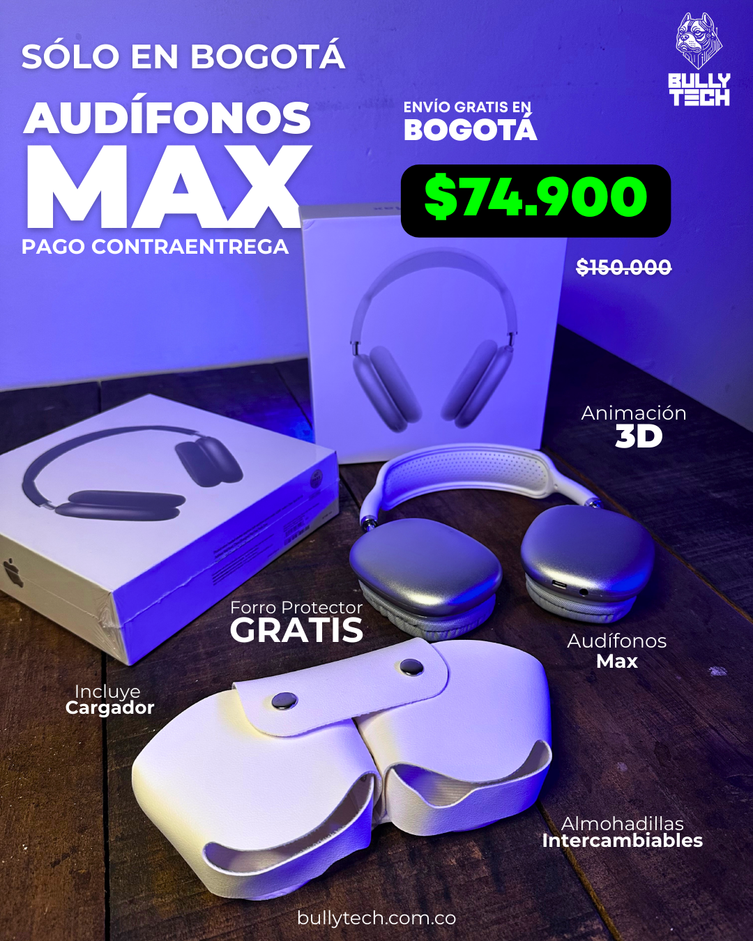 AUDIFONOS MAX + ESTUCHE GRATIS - Image 4